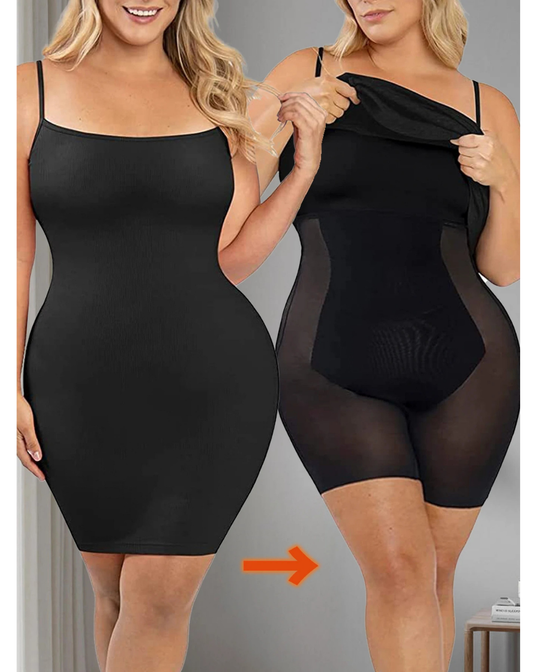 Robe Bretelle Gaine Intégrée - Silhouette Sculptée