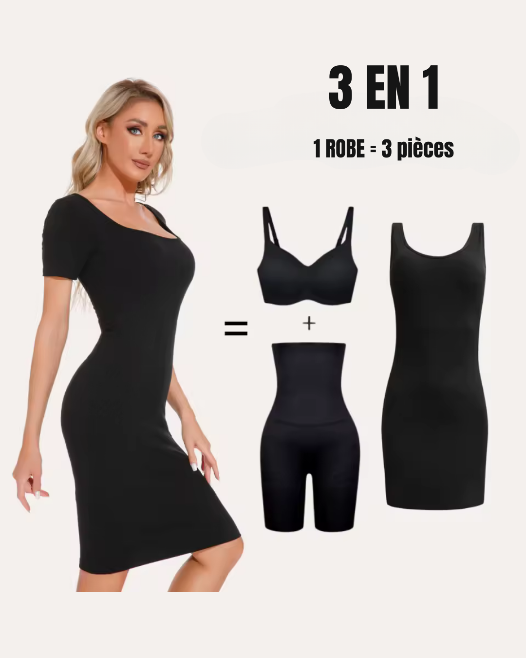 Robe Gaine Intégrée – Silhouette Sculptée