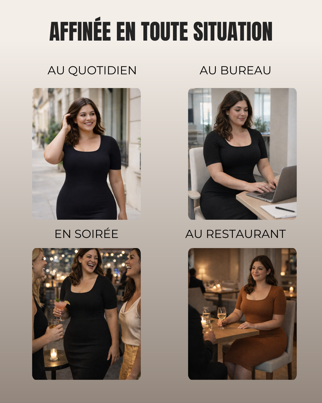 Robe Gaine Intégrée – Silhouette Sculptée