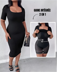 Robe Gaine Intégrée – Silhouette Sculptée