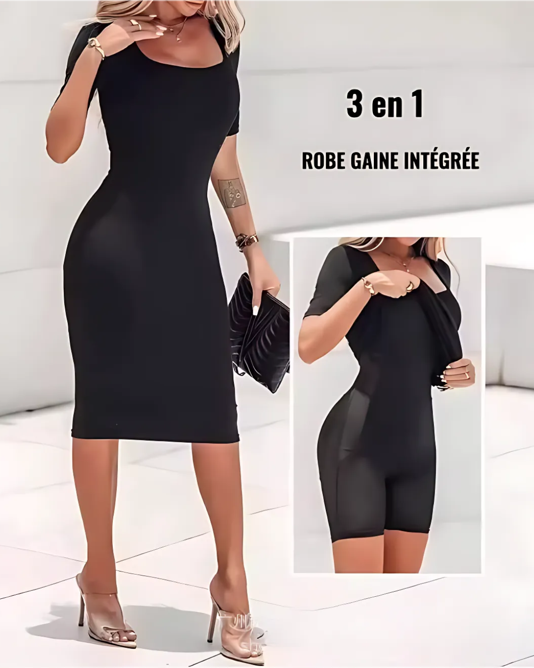 Robe Gaine Intégrée – Silhouette Sculptée